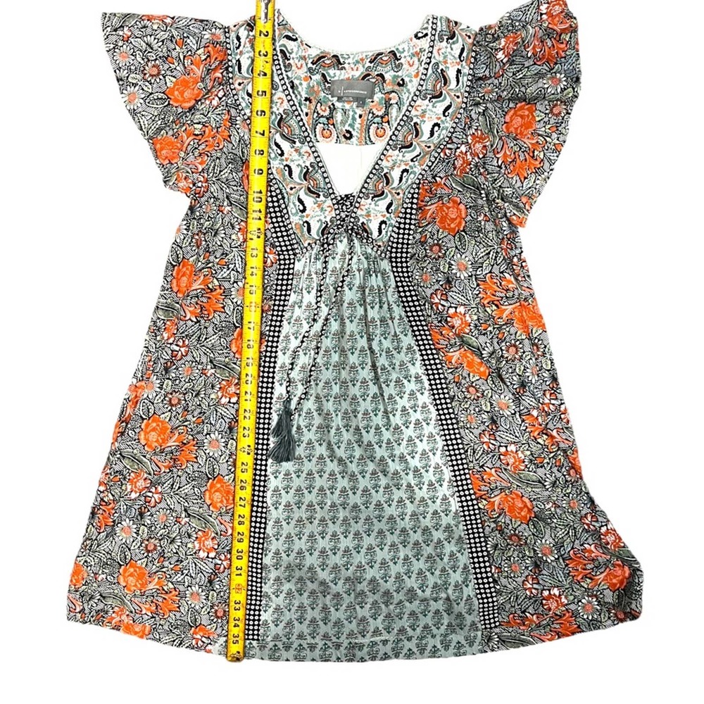 Anthropologie Astrid Tunic Dress Bohemian Desert Flutter Sleeve Size Small - Picture 12 of 15